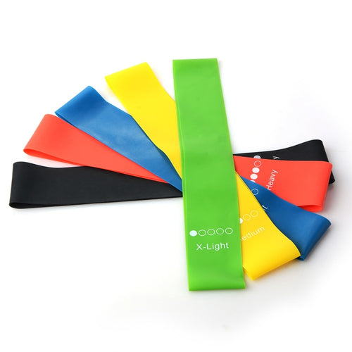 5 Types Yoga Resistance Rubber Bands Fitness Equipment 0.35mm-1.1mm Pilates Elastic Bands